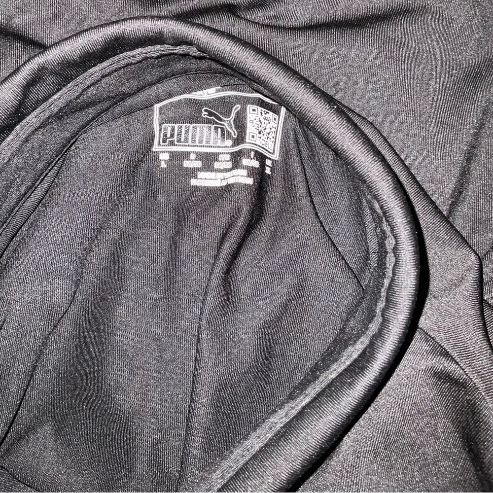 Men’s used Black shirt size L large Puma polo shirt - Picture 2 of 4